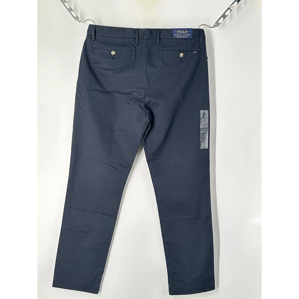 NEW Polo Ralph Lauren~35x32~Men's Navy Stretch straight  Fit Pants $98 NWT